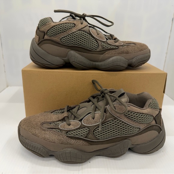 adidas gazelle silver green womens Shop Brown Mens adidas Yeezy 500 High Top Sneakers – Shoebacca main image 0